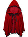 Cape en velours rouge avec bordure en dentelle pour Halloween des années 1950