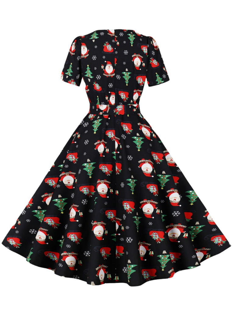 Robe noire de Noël du Père Noël des années 1950