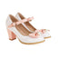 Chaussures Vintage Mary Jane Bowknot  à Talons Épais