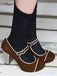 Chaussures à talons hauts Mary Jane en daim patchwork à carreaux vintage