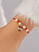Bracelet tissé ajustable en forme de cœur pour la Saint-Valentin