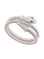 Bracelet jonc vintage en alliage avec strass et serpent
