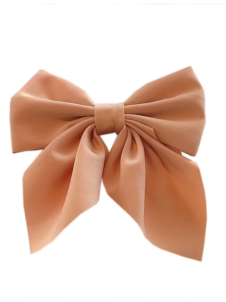 Épingle à Cheveux Vintage Avec Papillon Nœud Couleur Unie 6