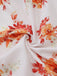 Robe à Manches Bouffantes Smockée Floral Orange Années 40