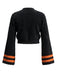 Pull court orange duveteux à visage de citrouille Halloween années 1970 - 2