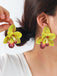Orchidée Fleur Imposant Boucles d'Oreilles 3