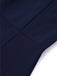 [Prévente] Robe Crayon Sans Manches à Revers Bleu Profond Années 60