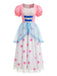 Robe à Pois Manches Bouffantes Cosplay Bo Peep Rose Années 1940