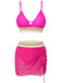 Chevron Filet Patchwork Ensemble Tankini Années 1940 10