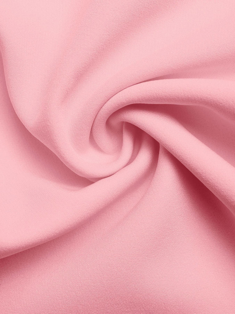 Robe Ligne A Sans Manches Col Rond avec Perles Rose Années 60