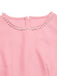 Robe Ligne A Sans Manches Col Rond avec Perles Rose Années 60