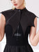 Col amovible noir gothique en forme d'ailes de chauve-souris