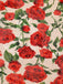 Robe trapèze rose à col en V des années 1940 rouge 9