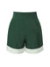 [Prévente] Short plissé vert à pois patchwork des années 1950