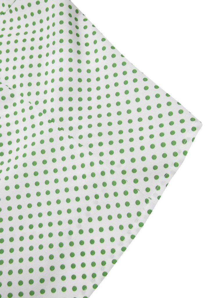 [Prévente] Camisole courte à larges bretelles et pois verts des années 1950