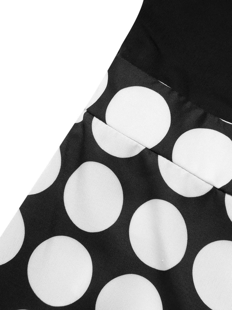 [Prévente] Combishort noire à pois et col bénitier des années 40