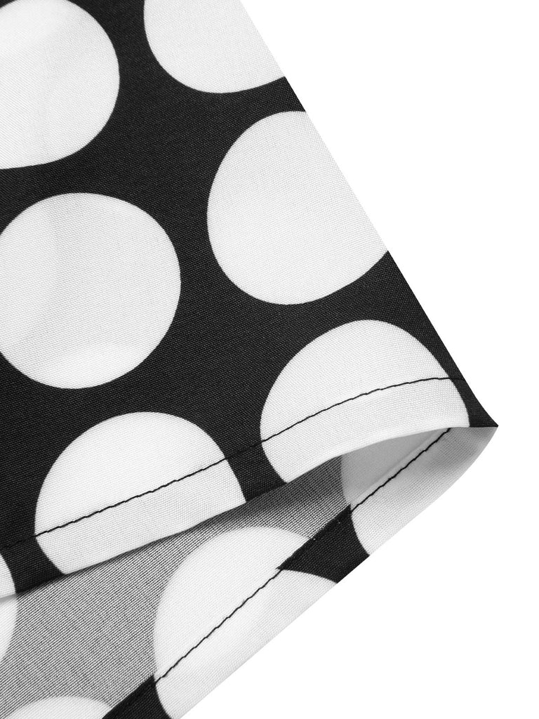 [Prévente] Combishort noire à pois et col bénitier des années 40