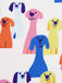 [Prévente] Robe imprimée nœud motif de chien multicolore des années 1960