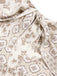 Combinaison bandeau beige à fleurs à nœuds des années 1970