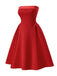 Robe bandeau trapèze colorblock vintage des années 1950