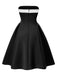 Robe bandeau trapèze colorblock vintage des années 1950