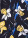 [Prévente] Robe patchwork florale jaune à épaules dénudées années 1950