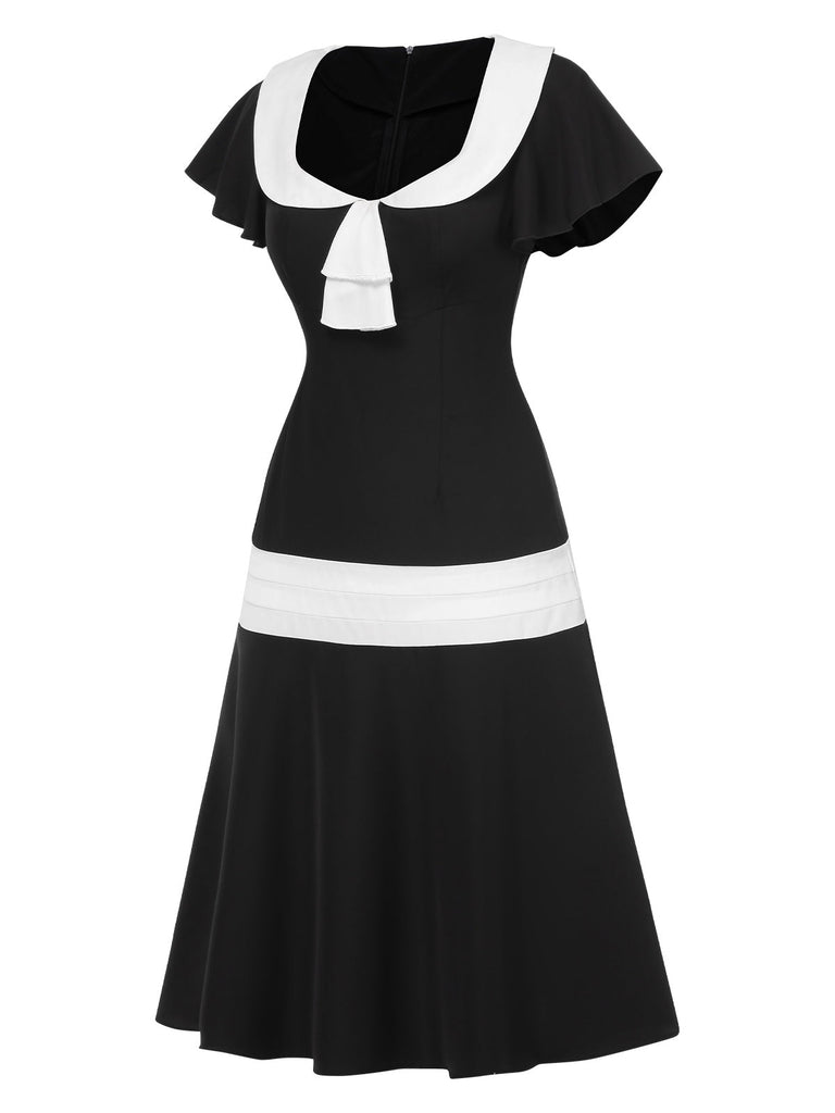 [Prévente] Robe Gatsby taille basse noire et blanche des années 1920