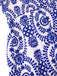 Robe sans manches à bretelles bohème bleue des années 1970