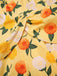 [Prévente] Robe froncée à fleurs d'hortensia jaune des années 1950