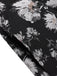 [Prévente] Robe bandeau noire à fleurs Plissé fils dorés des années 1930