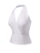 [Prévente] 2PCS haut froncé uni blanc et jupe crayon verte années 60