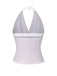 [Prévente] 2PCS haut froncé uni blanc et jupe crayon verte années 60