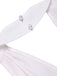 [Prévente] 2PCS haut froncé uni blanc et jupe crayon verte années 60