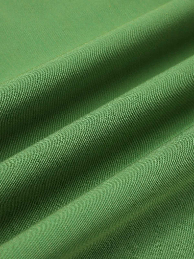 [Prévente] 2PCS haut froncé uni blanc et jupe crayon verte années 60