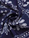 [Prévente] Combishort Bleu Imprimé Paisley Licou Dos Nu Années 40