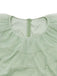 Robe verte en maille unie à volants manches illusion des années 1930