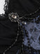 Robe tutu à lacets fleuri bleu style gothique des années 1980