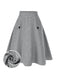 Jupe à carreaux taille haute avec poches années 1950