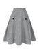 Jupe à carreaux taille haute avec poches années 1950