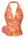 [Prévente] Haut dos nu fleuri hippie orange des années 1960