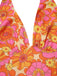 [Prévente] Haut dos nu fleuri hippie orange des années 1960