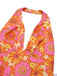 [Prévente] Haut dos nu fleuri hippie orange des années 1960
