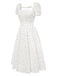 [Prévente] Robe blanche en coton petites fleurs des années 1950