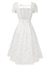 [Prévente] Robe blanche en coton petites fleurs des années 1950