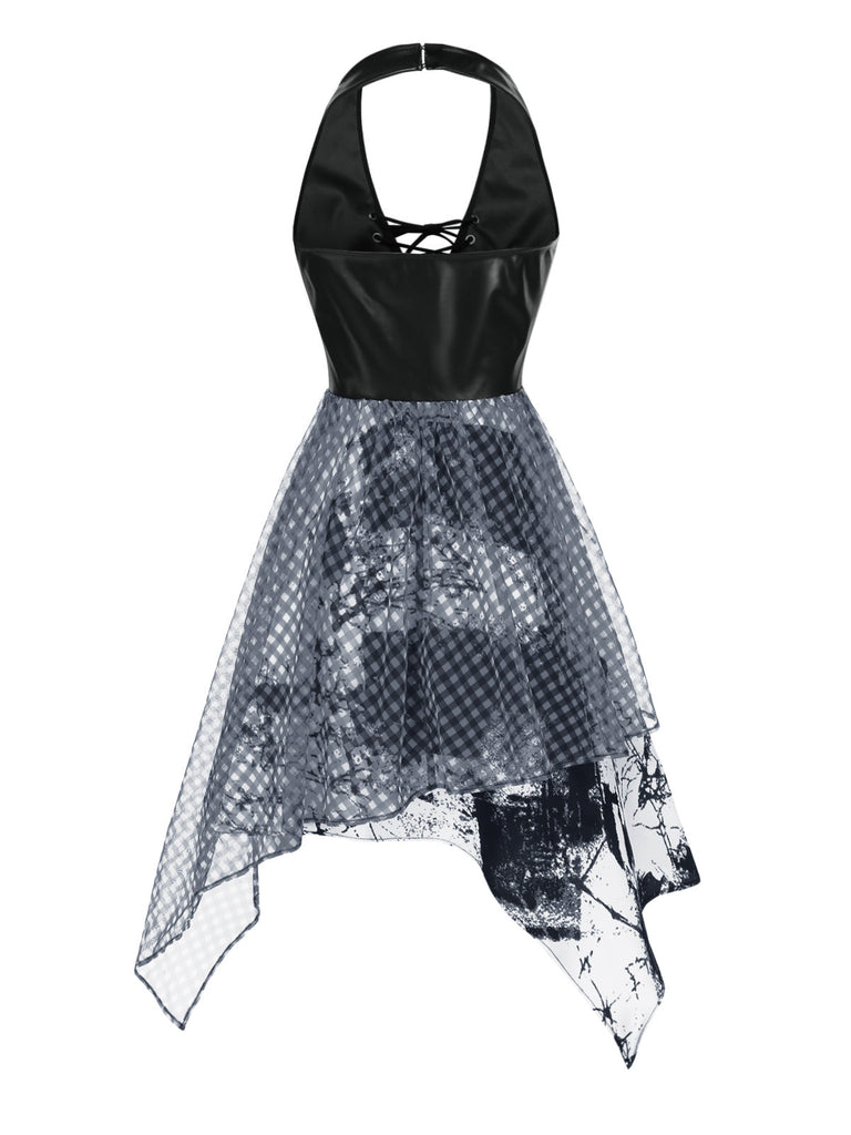 [Prévente] Robe graffiti en cuir steampunk des années 1980