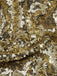[Prévente] Robe dorée paillettes et épaules dénudées années 1950