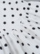 Robe tutu blanche à pois dos nu des années 1960