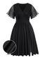 [Prévente] [Grande taille] Robe noire à paillettes à volants années 1970