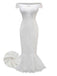 [Prévente] Robe sirène blanche en dentelle fleur années 1930