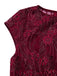 [Prévente] Robe rouge foncé fleurie avec collier années 1920